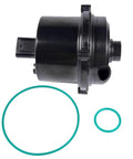 Premium Electric Water Pump For Tesla Model 3 And Model Y Coolant Circulator Replacement Unit with gaskets, 3D view.