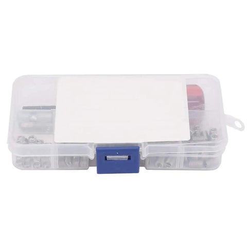 Pro Grade Stainless Steel Thread Inserts Repair Kit For Damaged Threads, Wire Insert Screws, Sleeve Set, M3 x 0.5 Box, 105 Pieces, clear box.