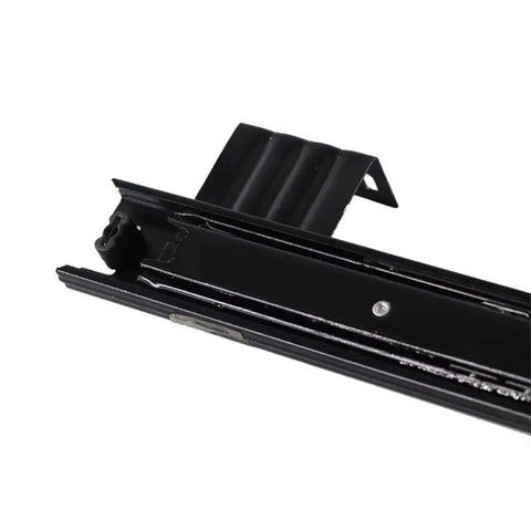 Close-up of Heavy Duty Drawer Slides 2 Pack Full Extension Ball Bearing Slides With Soft Close For Keyboard Extensions, cold-rolled steel.