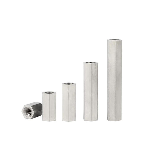 304 Stainless Steel Hex Standoff Kit With Long Rod Coupling Nuts And Bolts, M2 To M12 Thread Range, Pro Grade Heavy Duty Hardware Set For DIY Projects, Mounting Spacers And Fixings, assorted hex standoffs