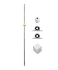 T8 Lead Screw Set For 3D Printers And CNC Machines Horizontal And Vertical Rod Kit Pitch 2mm Lead 8mm Lengths 100mm To 1000mm Easy Install