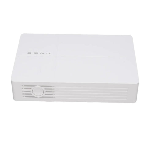 Mini UPS Battery Backup For Security Cameras Routers And Networking Gear Hella Solid Surge Protector, compact white design.