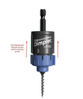 Adjustable Drywall Bit And Screw Gun Attachment with magnetic bit holder, showing depth settings for drill conversion.