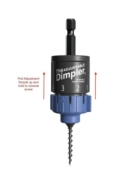 Adjustable Drywall Bit And Screw Gun Attachment with magnetic bit holder, showing depth settings for drill conversion.
