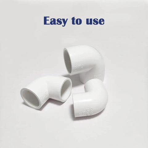 8-Piece Three-Quarter Inch White PVC Pipe Corner Fittings 90 Degree Elbow Connectors for Sprinkler and Drip Irrigation Systems