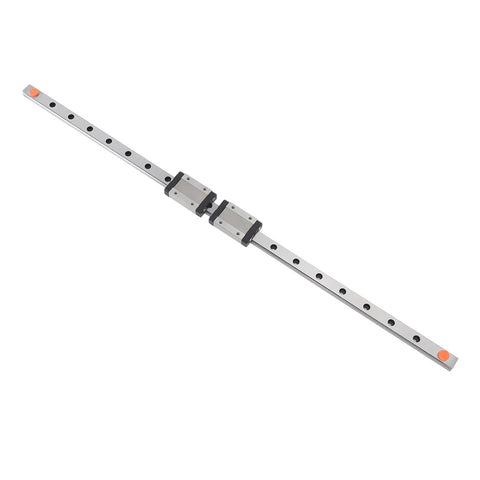 Beefy Compact Linear Rail Guide Motion System For 3D Printers And Small CNC Builds With 500mm Rail And 2 Black Sliders Bearing Steel Construction For Smooth Precise Quiet Travel, MGN12H rail