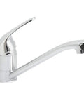 Maqulae Copper Kitchen Faucet with G1/2in Thread, Hot and Cold Water Sink, sleek chrome finish and high-arc spout.