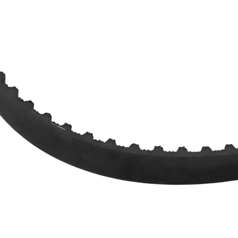 Close-up of black 9.2mm timing belt with 74 or 76 teeth for 148XL037 150XL037 152XL037 cog drive belt