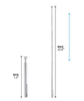 Flexible Magnetic Pickup Tool Set 5 Lb With 23.6 Inch Bendable Extension And Pen Clip showing 22.8 inch max length.