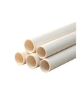 10 Pack Heavy Duty M20 Rigid Cable Conduit Pipe For Indoor Electrical Wiring And Surface Mount Installations Tough As Nails Wire Protection Sleeve Set For Home Garage Workshop Projects, five white rigid conduit tubes stacked.