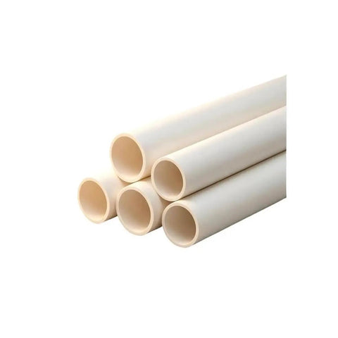 10 Pack Heavy Duty M20 Rigid Cable Conduit Pipe For Indoor Electrical Wiring And Surface Mount Installations Tough As Nails Wire Protection Sleeve Set For Home Garage Workshop Projects, five white rigid conduit tubes stacked.