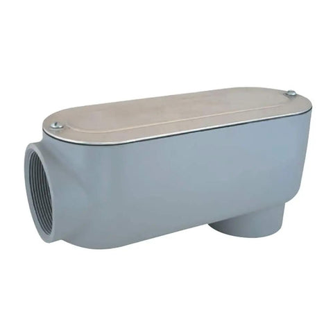 ProConnex Rigid Type LB Half Inch Conduit Body 02 55641LB Conduit Fitting 1 Pack Aluminum Die Cast with Removable Cover and Rubber Gasket