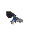 Gray Slit Channel Cord Protector One Inch By Five Eighth Inch Wire Duct Cover With Flexible Channel for Ethernet Cables.