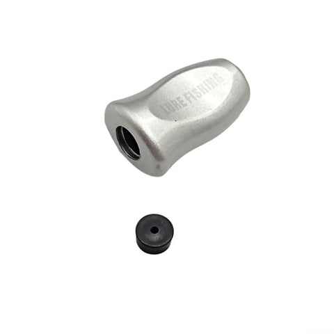 Super Upgrade Fishing Reel Knob Handle Grip Fit Water Drop Baitcasting With Ultra Lightweight Abs Design For Effortless Casting And Snag Free Retrieval 1 Pcs Silver silver reel knob with black insert, 15mm x 7mm