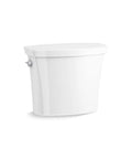 Kelston Revolution 360 Toilet Tank 1.28 GPF White With Left Hand Trip Lever AquaPiston Canister Smooth Flush Side View