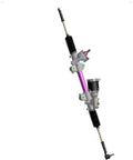 Rock Solid Electric Assist Power Steering Rack And Pinion Assembly Rides Smooth As Butter for SUVs EVs, featuring purple metal frame.