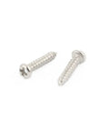 Boss Grade 100 Piece M2 X 10mm Stainless Steel Phillips Pan Head Self Tapping Screws, close-up of two screws.