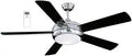 52 Inch Satin Nickel Ceiling Fan With LED Light Kit Remote Control Dope 3 Speeds Energy Efficient Illumination Includes Blades And 6 Inch Downrod Hangdown With Safety Cable