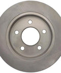 Front view of Centric 121.61042 C-Tek rear brake rotor, metallic gray with five-lug bolt pattern.