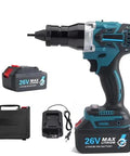 Awesome Cordless Rivet Nut Gun With 26V Brushless Motor Glides Through Install Of M3 To M12 Aluminum And Steel Nuts Without Effort Includes 2 Massive 5200mAh Batteries And LED Light For Pro Level Fastening All Day Long.