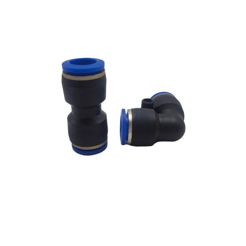 Hot Pick Bulk 50 Or 100 Pack PV PU Pneumatic Fittings Water Pipe Connector Tube Quick Couplings Release Joint Push In For Air Hose 4mm 6mm 8mm 10mm 12mm 16mm Garden PVC Tubing Easy Install, black push-in couplings