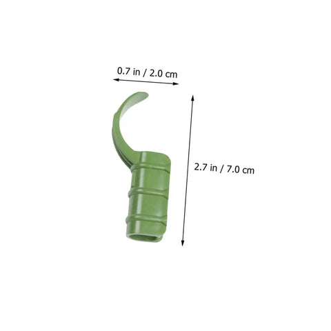 Green Bend Fittings Kit For Greenhouse Film Tubing, 15 Pack, Easy Clip Buckle Connectors For Film Fixing, Garden Support, Plant Tie-Downs, Row Cover Hardware, Durable Cultivation Gear