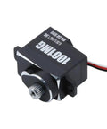 High Performance 3 Kg Digital Coreless 8.4 Volt Sleek Brushless Servo showing a black metal gear design for RC Cars, Helicopters, and Crawlers.
