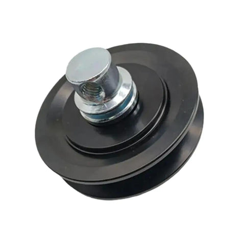 High Grade Drive Belt Idler Tensioner Pulley Compatible With Land Cruiser FZJ70 FZJ75 FZJ80 FZJ105, black and chrome, detailed view.
