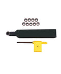 Zouzmin 10pc RPMW1003 R5 carbide milling inserts set with black tool holder and yellow component
