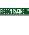 Pigeon Racing Metal Tin Sign 4 X 16 Inches Multicolor Wall Decor With Rope Hanging Dope Look Perfect For Walls Doors Fences Indoor Outdoor Use Decorative Signage