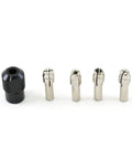 Quick Change Collet Nut Kit Set 4485 Durable For Dremel And Other Rotary Tools shown with nut and four collets, front view