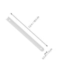 Plastic Drawer Slides Replacement Set White Bottom Mount Rails for Cabinets and Furniture shown with measurements