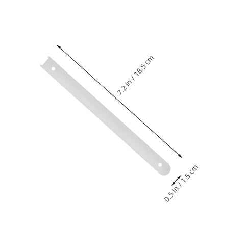 Plastic Drawer Slides Replacement Set White Bottom Mount Rails for Cabinets and Furniture shown with measurements