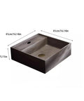 UMJIGF Vessel Sink Small Apartment Above Counter Basin Concrete Wash Basin single basin dimensions 41cm width, 13cm height.