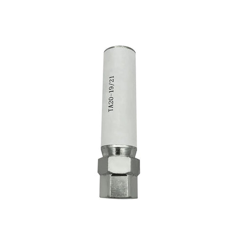TA20-19/21 10-spline wheel lock key tool with 3/4 and 13/16 inch hex drives, white handle