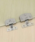 Two Pack No Drilling Heavy Duty Clamp Hinge For Glass Doors And Cabinets Zinc Alloy Durable Easy Install on wood surface