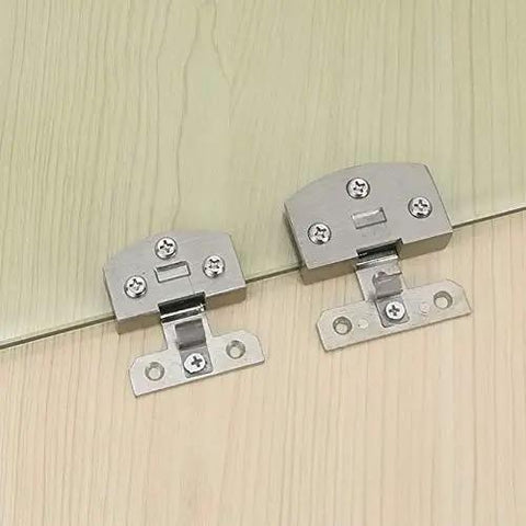 No Mess Quick Setup Heavy Duty Zinc Alloy Hinges Designed For Wine Cabinet Glass Doors Featuring Smooth Slow Close Mechanism And Rust Proof Brushed Metal Hardware on wood surface