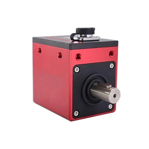 Plug And Play Rotary Torque Sensor And Transducer With 10Nm Range, LCD Display, And RS485 0 to 10V Output For Easy Motor Speed Measurement, Torque Tester For PLC DCS And Automation, Includes 7 Pin Waterproof Connector And 3m Cable, red metal housing