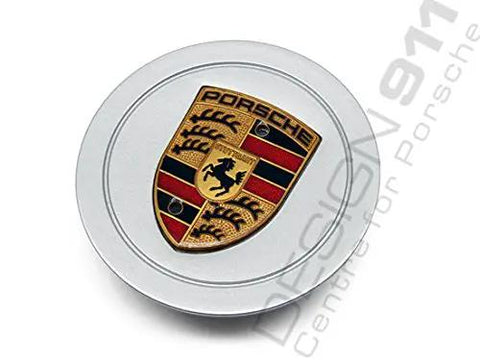 Porsche 911 Center Cap Arctic Silver Replacement For 1999 To 2005 Models Fits Specific Wheel Sets Part Number 993 361 303 10 9A1