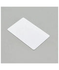 Super Slick Waterproof Plastic Inkjet Printable Cards Including 230 Pack White Blank ID Badge Photo Paper Sheets, single card on gray surface.