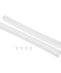 Heavy Duty Plastic Drawer Slide Kit For Furniture And Wardrobes White Finish with installation screws visible