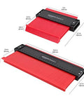 Contour Gauge Set Of 2 5 Inch And 10 Inch Profile Tools for shape duplicating with measuring scale and magnetic back, top view