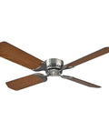 36 Inch Light Ceiling Fan With Brushed Nickel Finish Oak And Cherry Blades 4 Speed Reversible Motor Wall Control Included Quiet Dope 4 Blade Fan