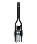 Heavy Duty High Strength Steel 8000 Lb Snatch Block Pulley For 4X4 Off Road Winch Setup, side view showing pulley's smooth wheel.