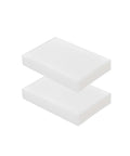 Two Pack HDPE Tapping Block For Machining And DIY Projects 0.75 Inch Thick 4.5 Inch Long 3 Inch Wide White Heavy Duty High Density Polyethylene