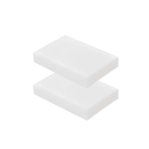 Two Pack HDPE Tapping Block For Machining And DIY Projects 0.75 Inch Thick 4.5 Inch Long 3 Inch Wide White Heavy Duty High Density Polyethylene