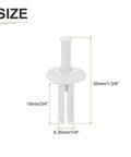 Heavy Duty Nylon Drywall Rivets 1 Quarter Inch By 3 Quarter Inch 50 Pack White Mushroom Blind Rivets dimensions diagram