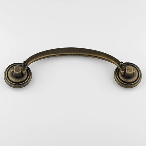 4 Pack Antique Brass Center To Center Bail Drawer Pulls 5 Inch 128mm Overall Length 5.9 Inches Vintage Style Dresser Cabinet Hardware