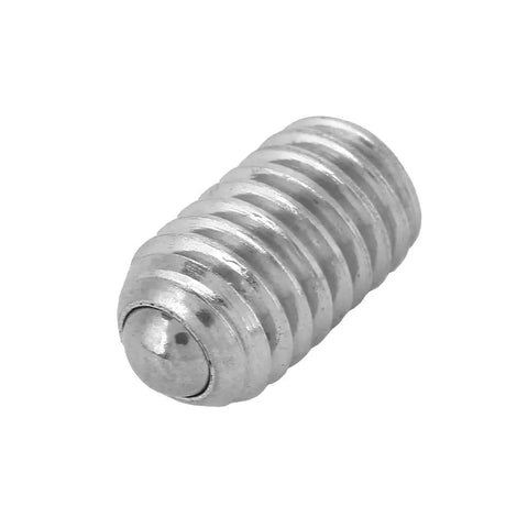 Tough As Nails M6 Spring Ball Plunger Screws 20 Pack Stainless Steel Hex Thread Locking Pins showing one stainless steel locking pin.