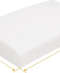 Universal Pontoon Boat Seat Bottom Cushion For 8WD159 Series 50 Quart Swingback Cooler Seat And 8WD159-R-S, white, dimensions shown